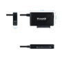 Tooq Adaptador USB 3.0 USB-C a SATA para Discos Duros de 2.5" y 3.5" con Alimentador - Negro